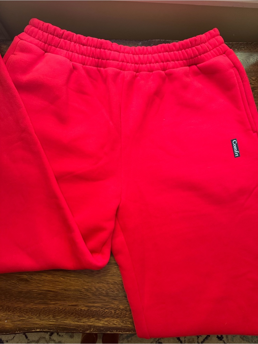 Comfort Red Straight-Leg Women's Pants